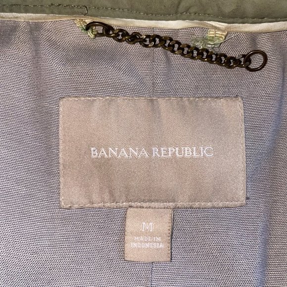 Banana Republic Women's Hooded Utility Jacket Beige Size Medium - Picture 5 of 6